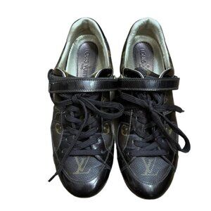 Authentic Louis Vuitton Sneakers Monogram Shoes Women Size EU 36.5